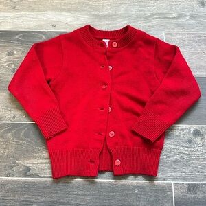 Red Knit Cardigan